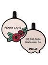 Blush Floral Silicone Dog ID Tag