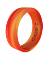 Unisex Lava Modern Silicone Ring